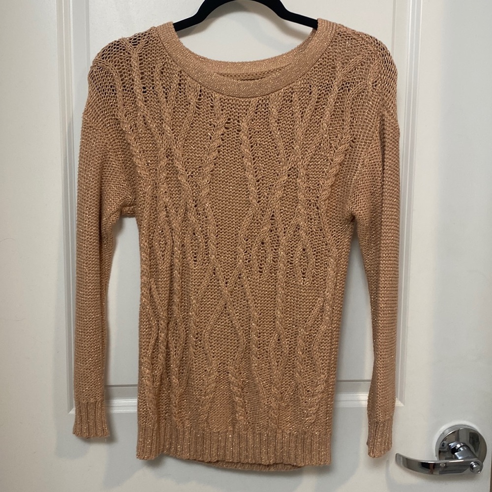 New York and Company Pink Glitter Sparkle Sweater